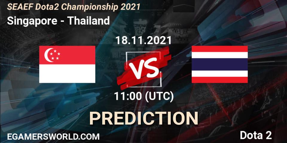 Team Singapore - Thailand: прогноз. 18.11.2021 at 11:12, Dota 2, SEAEF Dota2 Championship 2021