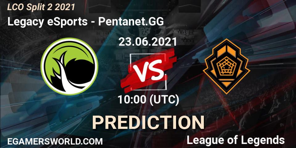 Legacy eSports - Pentanet.GG: прогноз. 23.06.21, LoL, LCO Split 2 2021