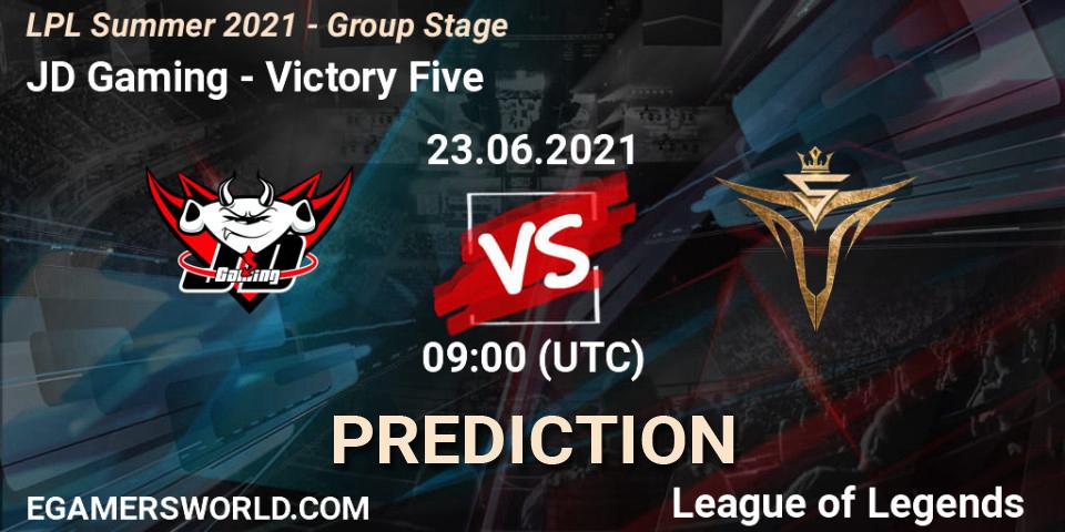 JD Gaming - Victory Five: прогноз. 23.06.2021 at 09:00, LoL, LPL Summer 2021 - Group Stage