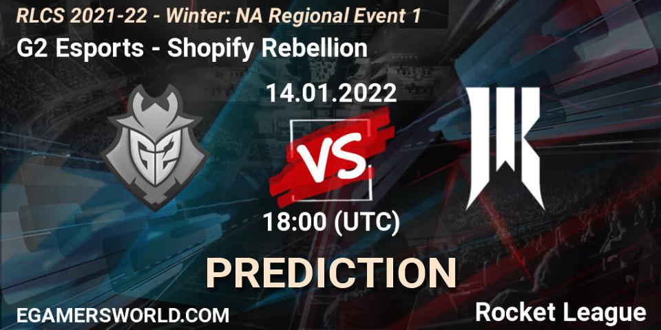 G2 Esports - Shopify Rebellion: прогноз. 14.01.2022 at 18:00, Rocket League, RLCS 2021-22 - Winter: NA Regional Event 1
