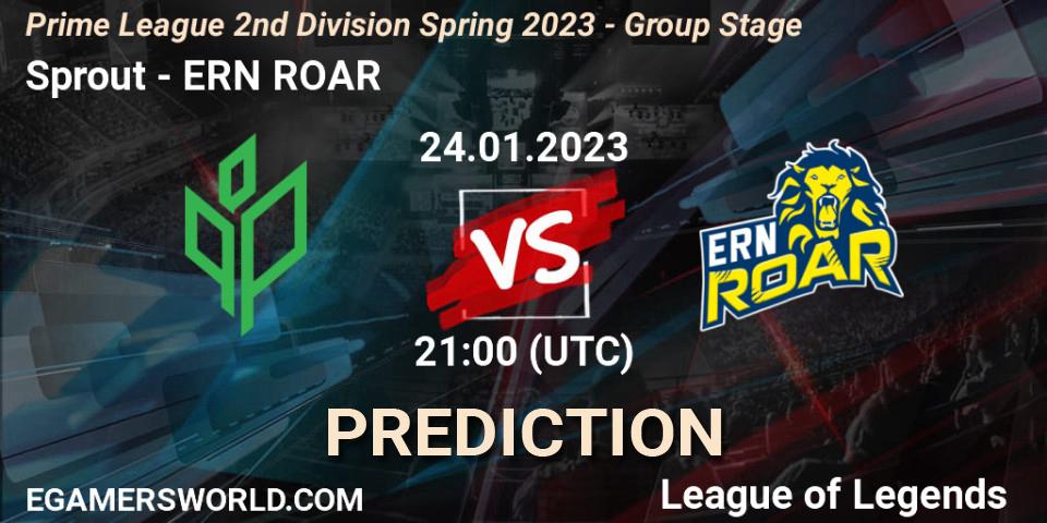 Sprout - ERN ROAR: прогноз. 24.01.23, LoL, Prime League 2nd Division Spring 2023 - Group Stage