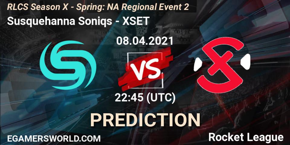 Susquehanna Soniqs - XSET: прогноз. 08.04.2021 at 22:45, Rocket League, RLCS Season X - Spring: NA Regional Event 2