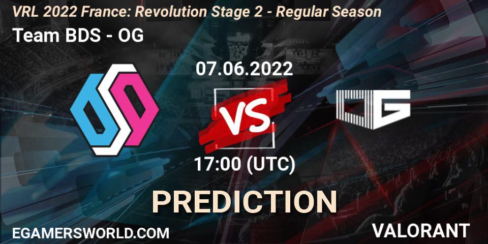 Team BDS - OG: прогноз. 07.06.2022 at 17:00, VALORANT, VRL 2022 France: Revolution Stage 2 - Regular Season