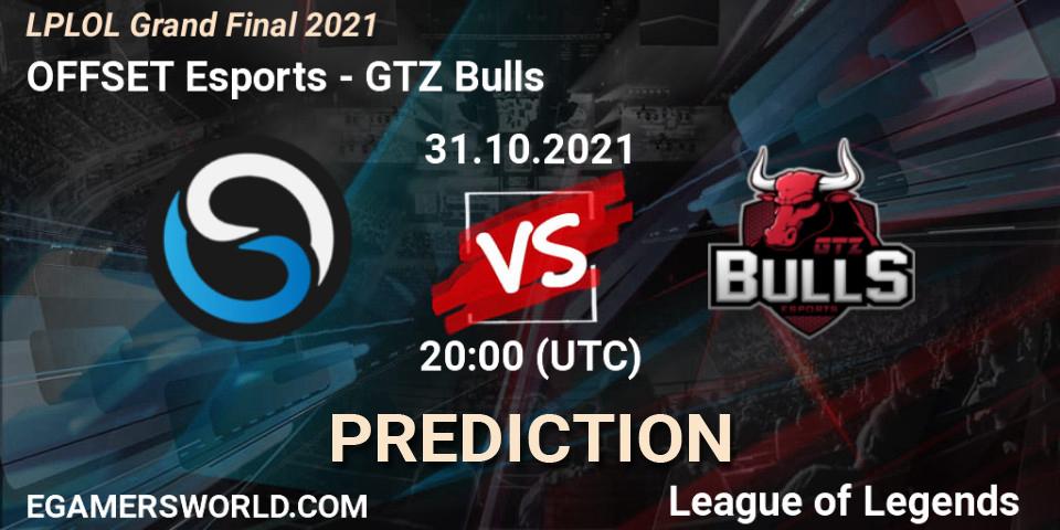 OFFSET Esports - GTZ Bulls: прогноз. 31.10.2021 at 20:00, LoL, LPLOL Grand Final 2021