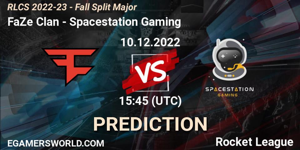 FaZe Clan - Spacestation Gaming: прогноз. 10.12.2022 at 15:45, Rocket League, RLCS 2022-23 - Fall Split Major