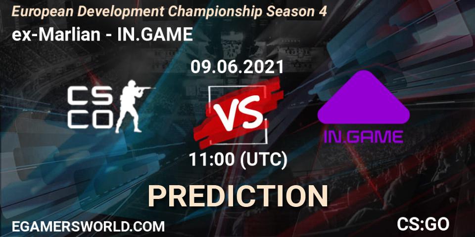 ex-Marlian - IN.GAME: прогноз. 09.06.2021 at 11:10, Counter-Strike (CS2), European Development Championship Season 4