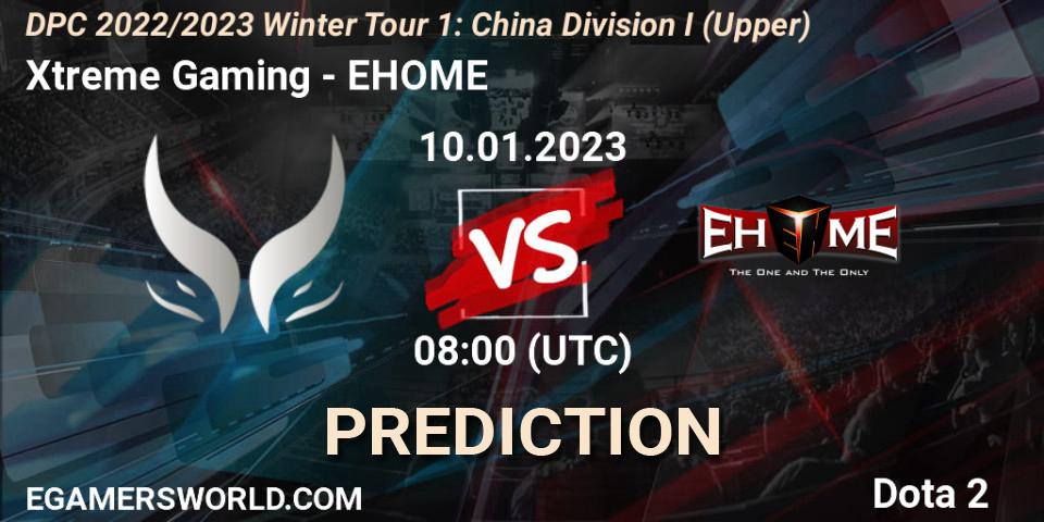 Xtreme Gaming - EHOME: прогноз. 10.01.2023 at 07:55, Dota 2, DPC 2022/2023 Winter Tour 1: CN Division I (Upper)