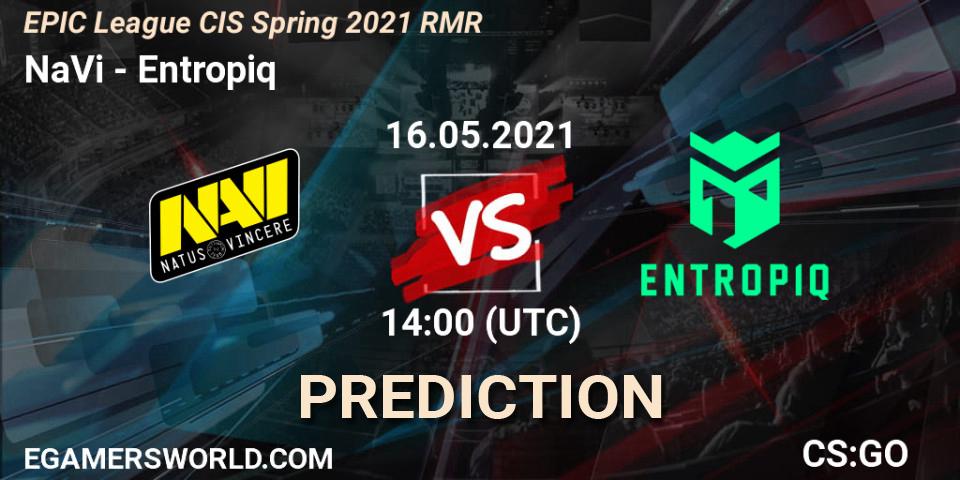 NaVi - Entropiq: прогноз. 16.05.2021 at 14:00, Counter-Strike (CS2), EPIC League CIS Spring 2021 RMR