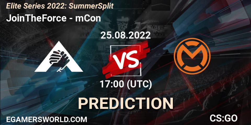 JoinTheForce - mCon: прогноз. 25.08.2022 at 17:00, Counter-Strike (CS2), Elite Series 2022: Summer Split