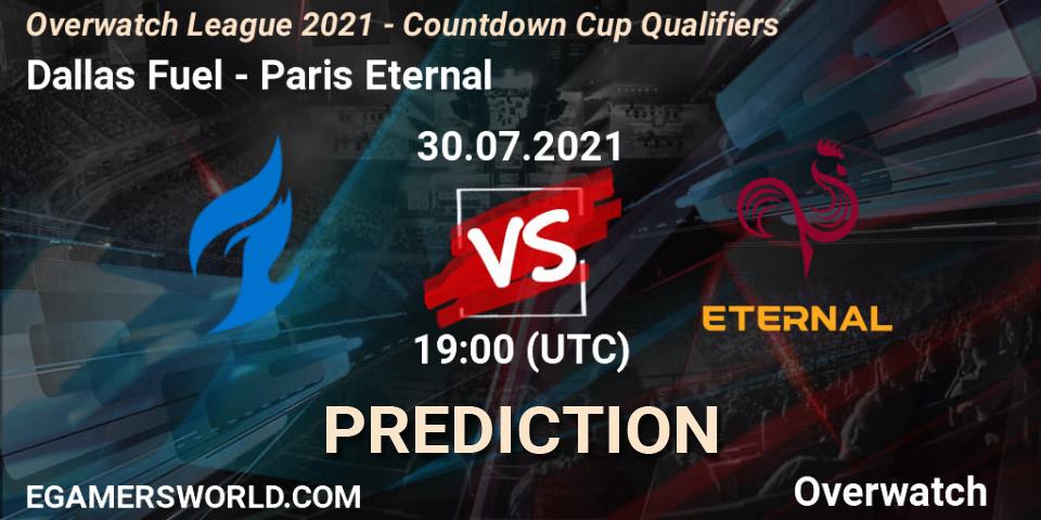 Dallas Fuel - Paris Eternal: прогноз. 30.07.2021 at 19:00, Overwatch, Overwatch League 2021 - Countdown Cup Qualifiers