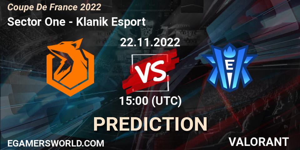 Sector One - Klanik Esport: прогноз. 22.11.2022 at 15:00, VALORANT, Coupe De France 2022