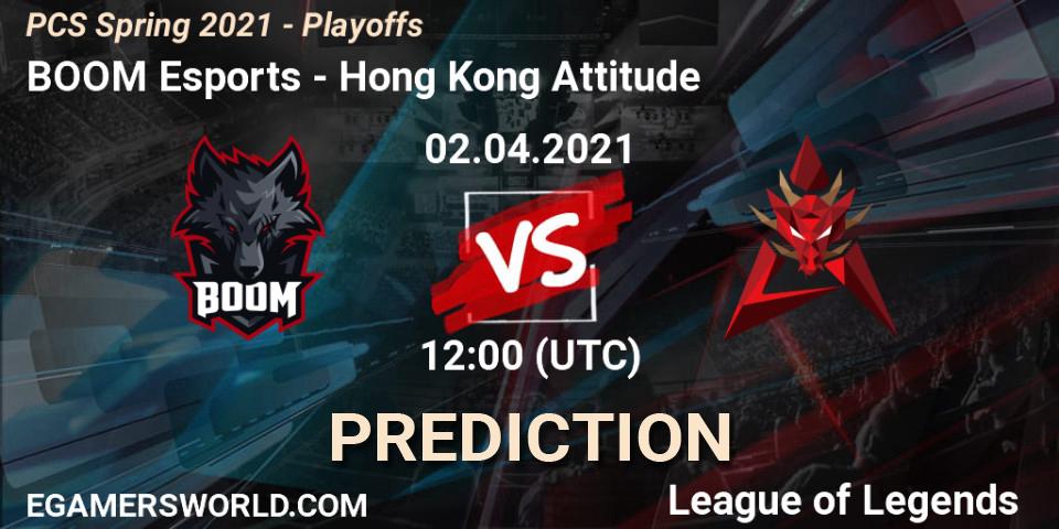 BOOM Esports - Hong Kong Attitude: прогноз. 02.04.2021 at 11:30, LoL, PCS Spring 2021 - Playoffs