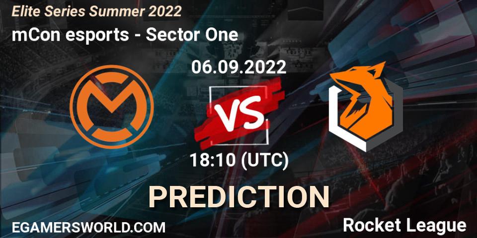 mCon esports - Sector One: прогноз. 06.09.22, Rocket League, Elite Series Summer 2022