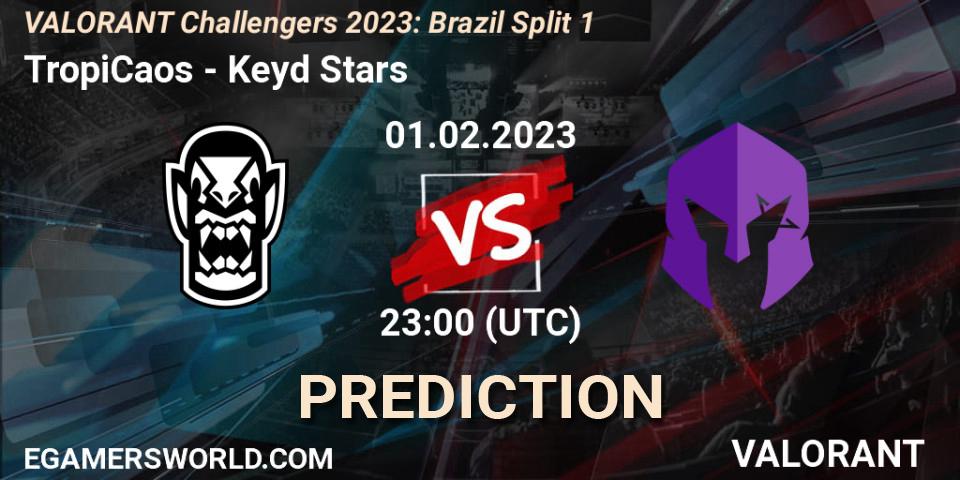 TropiCaos - Keyd Stars: прогноз. 01.02.23, VALORANT, VALORANT Challengers 2023: Brazil Split 1