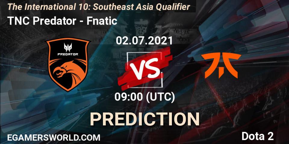 TNC Predator - Fnatic: прогноз. 02.07.21, Dota 2, The International 10: Southeast Asia Qualifier