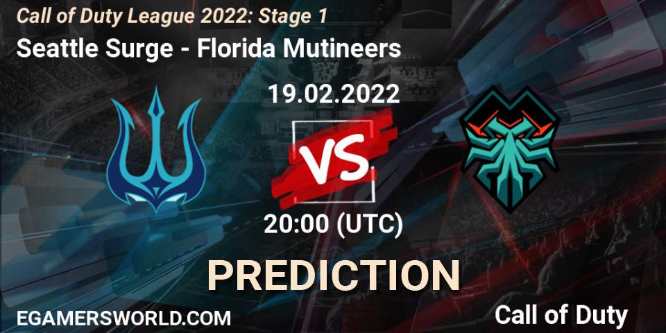 Seattle Surge - Florida Mutineers: прогноз. 19.02.2022 at 20:00, Call of Duty, Call of Duty League 2022: Stage 1