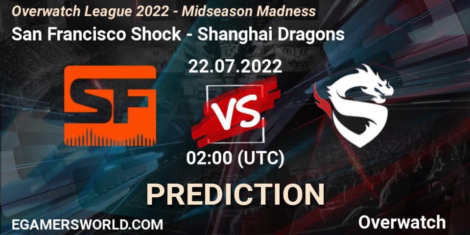 San Francisco Shock - Shanghai Dragons: прогноз. 22.07.2022 at 05:00, Overwatch, Overwatch League 2022 - Midseason Madness
