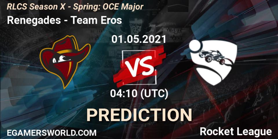 Renegades - Team Eros: прогноз. 01.05.2021 at 04:00, Rocket League, RLCS Season X - Spring: OCE Major