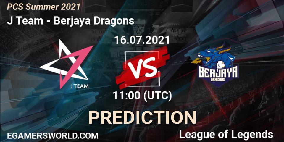 J Team - Berjaya Dragons: прогноз. 16.07.2021 at 11:00, LoL, PCS Summer 2021