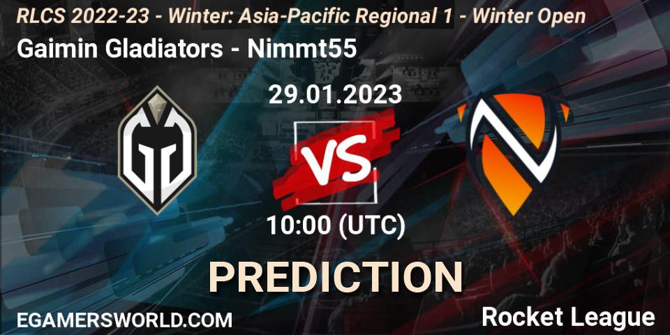 Gaimin Gladiators - Nimmt55: прогноз. 29.01.23, Rocket League, RLCS 2022-23 - Winter: Asia-Pacific Regional 1 - Winter Open