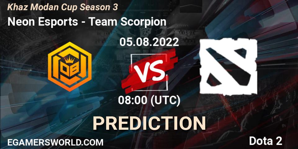 Neon Esports - Team Scorpion: прогноз. 05.08.2022 at 06:00, Dota 2, Khaz Modan Cup Season 3