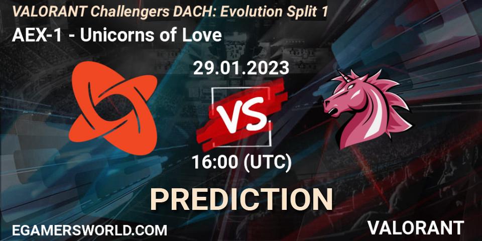 AEX-1 - Unicorns of Love: прогноз. 29.01.23, VALORANT, VALORANT Challengers 2023 DACH: Evolution Split 1