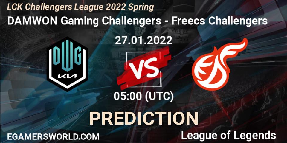 DAMWON Gaming Challengers - Freecs Challengers: прогноз. 27.01.2022 at 05:00, LoL, LCK Challengers League 2022 Spring