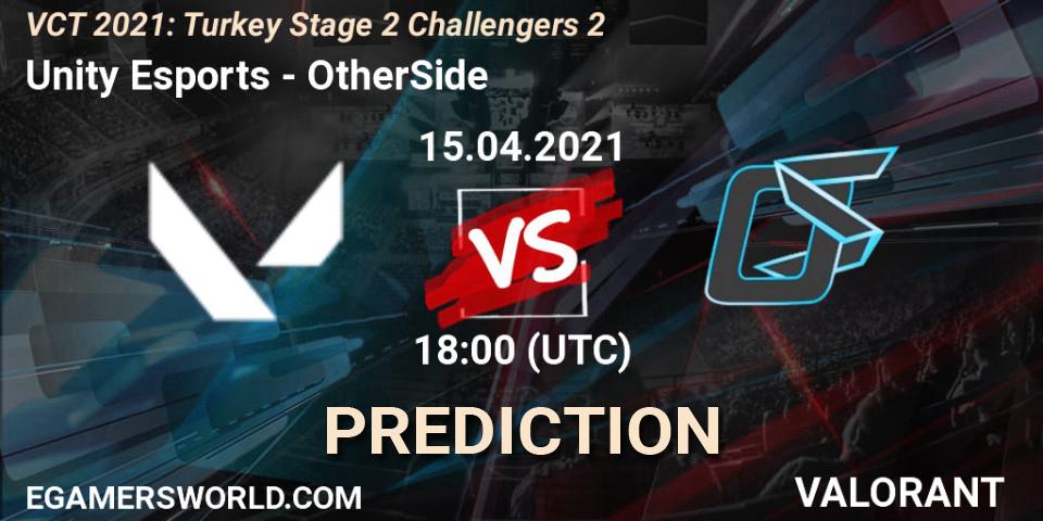 Unity Esports - OtherSide: прогноз. 15.04.2021 at 18:30, VALORANT, VCT 2021: Turkey Stage 2 Challengers 2