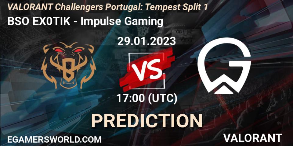 BSO EX0TIK - Impulse Gaming: прогноз. 29.01.23, VALORANT, VALORANT Challengers 2023 Portugal: Tempest Split 1