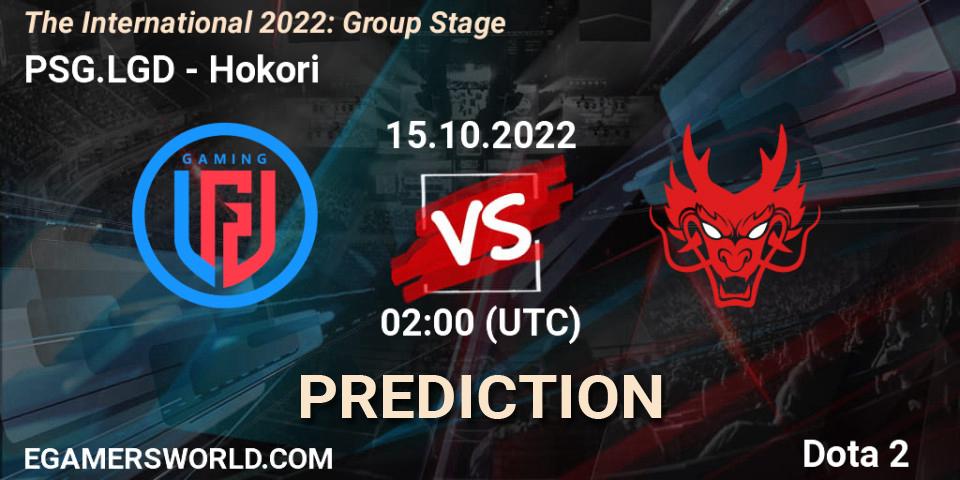 PSG.LGD - Hokori: прогноз. 15.10.2022 at 02:27, Dota 2, The International 2022: Group Stage