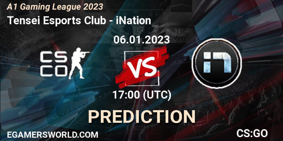Tensei Esports Club - iNation: прогноз. 06.01.2023 at 17:00, Counter-Strike (CS2), A1 Gaming League 2023