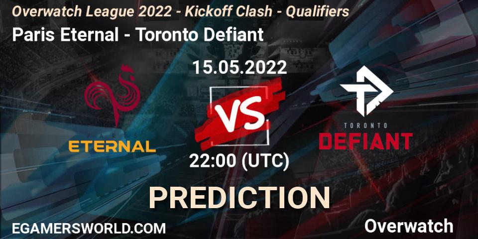Paris Eternal - Toronto Defiant: прогноз. 15.05.2022 at 22:30, Overwatch, Overwatch League 2022 - Kickoff Clash - Qualifiers
