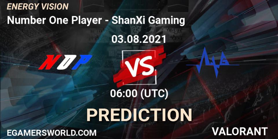 Number One Player - ShanXi Gaming: прогноз. 03.08.2021 at 06:00, VALORANT, ENERGY VISION