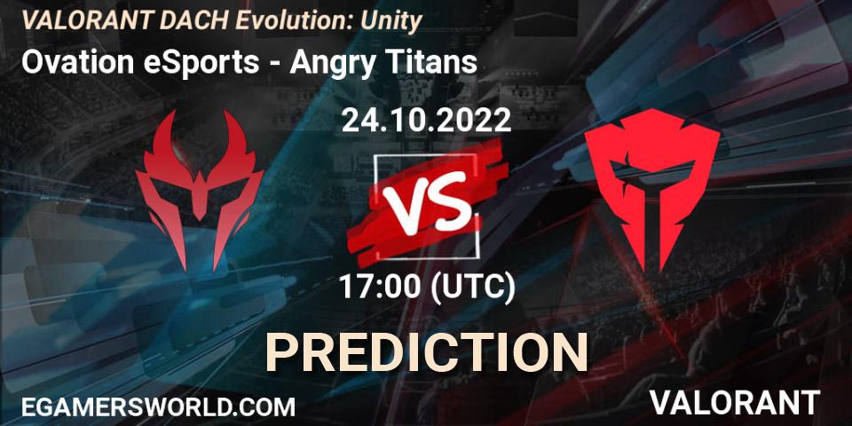 Ovation eSports - Angry Titans: прогноз. 24.10.2022 at 17:00, VALORANT, VALORANT DACH Evolution: Unity