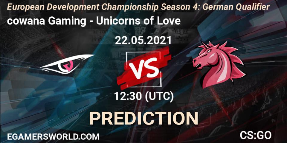 cowana Gaming - Unicorns of Love: прогноз. 22.05.2021 at 12:30, Counter-Strike (CS2), European Development Championship Season 4: German Qualifier