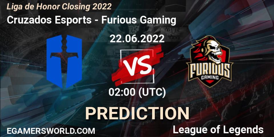 Cruzados Esports - Furious Gaming: прогноз. 22.06.2022 at 02:00, LoL, Liga de Honor Closing 2022