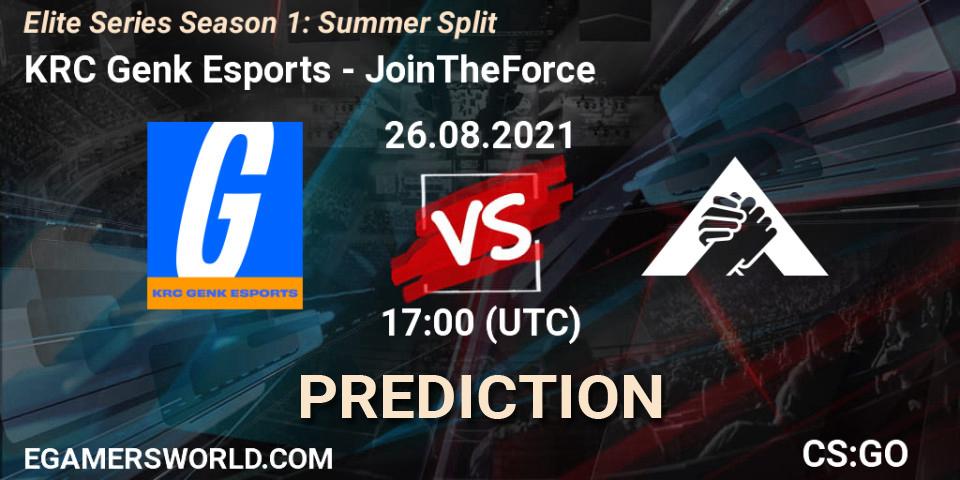 KRC Genk Esports - JoinTheForce: прогноз. 26.08.2021 at 17:00, Counter-Strike (CS2), Elite Series Season 1: Summer Split