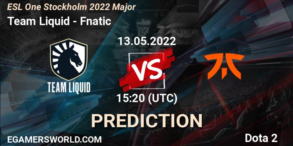 Team Liquid - Fnatic: прогноз. 13.05.22, Dota 2, ESL One Stockholm 2022 Major
