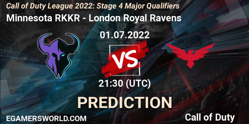 Minnesota RØKKR - London Royal Ravens: прогноз. 01.07.2022 at 21:30, Call of Duty, Call of Duty League 2022: Stage 4