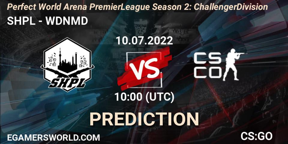 SHPL - WDNMD: прогноз. 10.07.2022 at 10:00, Counter-Strike (CS2), Perfect World Arena Premier League Season 2: Challenger Division