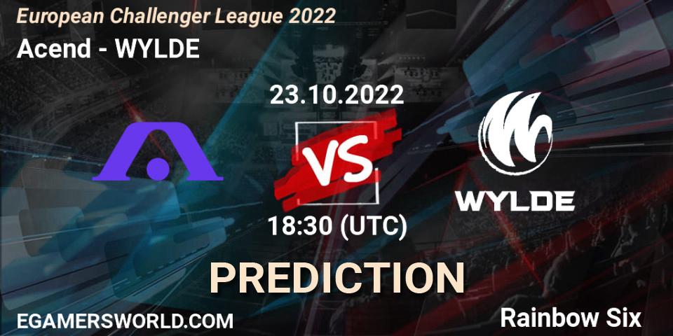 Acend - WYLDE: прогноз. 23.10.2022 at 18:30, Rainbow Six, European Challenger League 2022