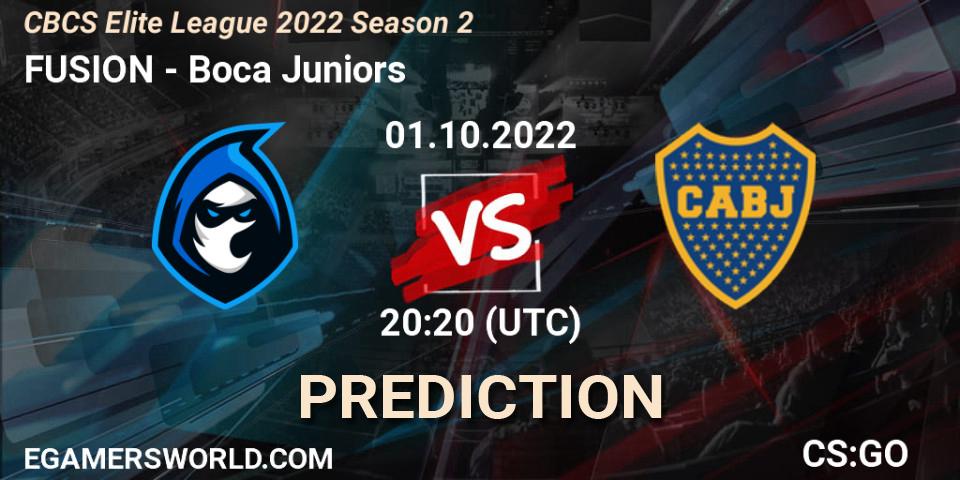 FUSION - Boca Juniors: прогноз. 01.10.2022 at 20:20, Counter-Strike (CS2), CBCS Elite League 2022 Season 2