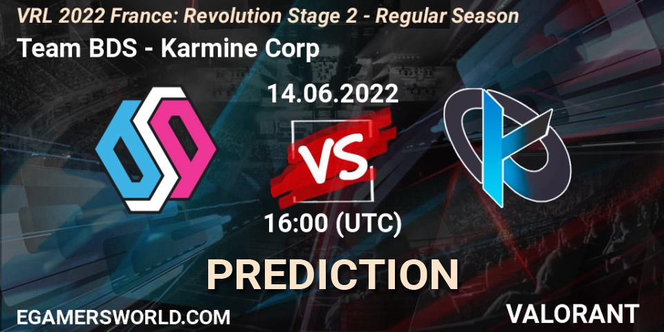 Team BDS - Karmine Corp: прогноз. 14.06.2022 at 16:00, VALORANT, VRL 2022 France: Revolution Stage 2 - Regular Season