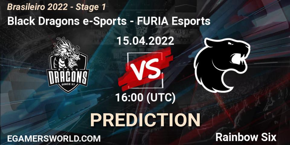 Black Dragons e-Sports - FURIA Esports: прогноз. 15.04.2022 at 16:00, Rainbow Six, Brasileirão 2022 - Stage 1