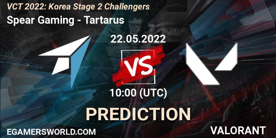 Spear Gaming - Tartarus: прогноз. 22.05.2022 at 10:00, VALORANT, VCT 2022: Korea Stage 2 Challengers