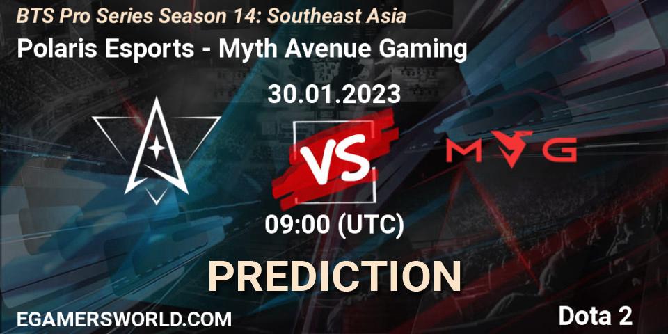 Polaris Esports - Myth Avenue Gaming: прогноз. 30.01.23, Dota 2, BTS Pro Series Season 14: Southeast Asia