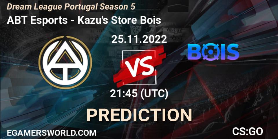 ABT Esports - Kazu's Store Bois: прогноз. 25.11.22, CS2 (CS:GO), Dream League Portugal Season 5