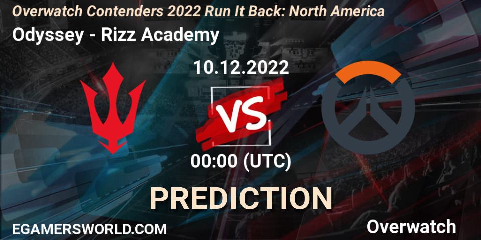 Odyssey - Rizz Academy: прогноз. 09.12.2022 at 23:00, Overwatch, Overwatch Contenders 2022 Run It Back: North America