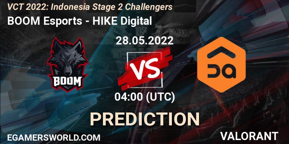 BOOM Esports - HIKE Digital: прогноз. 28.05.2022 at 04:00, VALORANT, VCT 2022: Indonesia Stage 2 Challengers