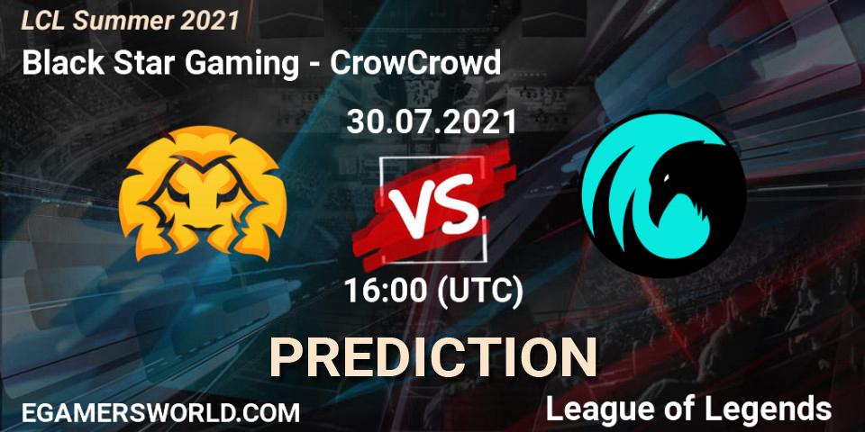 Black Star Gaming - CrowCrowd: прогноз. 30.07.2021 at 16:00, LoL, LCL Summer 2021